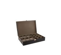Harvey Makin Lizard Skin Finish Watch and Cufflink Box, Holds 6 Watches and 12 Cufflinks