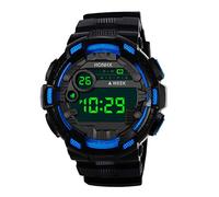 Watch Date Outdoor Men Digital Mens Sport LED Electronic Sports Dog (Blue, One Size)