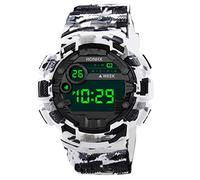Watch Date Outdoor Men Digital Mens Sport LED Electronic Sports Dog (White, One Size)