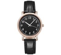 Watch Digital Chronograph Quartz Leather Ladies Men's Men's Women's Watch Talking Watches for The Blind Women (A, One Size)