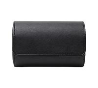 Watch Display Organizer 2 Slot Watch Roll Travel Watch Storage Box with Detachable Anti-Slide Cushion for Watch Jewelry Storage Leatherette Roll Watch Storage Pouch Jewelry Case (Color : Black)