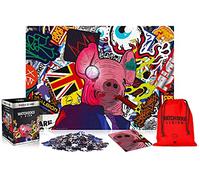 Watch Dogs Legion: Pig Mask | 1000 Piece Jigsaw Puzzle | includes Poster and Bag | 68 x 48 | for Adults & Kids Age 14 Years And Up | perfect for Christmas and Birthday Present | Game-Artwork | Premium