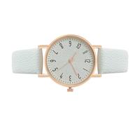 Watch - Elegant 3.3cm PU Leather Strap with Digital Scale Case | Korean Style Fashion Student Watch | Bure, White., Se référer au descriptif