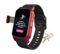 Watch for The Elderly with Fall Detection, Real-time GPS SOS Alarm, Video Call, for Dementia/Alzheimer’sRed,1.25 * 0.57 * 2.22inch
