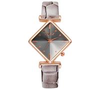 Watch for Women Clearance,Women Easy Read Everyday Watch Creative Casual Female Watch PU Leather Analog Quartz Wrist Watch Personalised Gifts,Gray,A5K06A