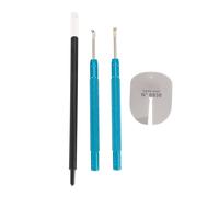 Watch Hand Removal Kit Professional Alloy Steel Watch Hand Puller Levers Repair Tools with Pad and Cleaning Pen for Watchmakers and Enthusiasts (Blue Handle)