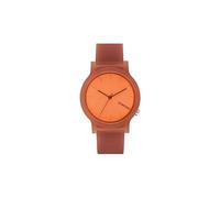 KOMONO Mono Glow Women's Automatic Analogue Watch in Rosewood with Brown Silicone Strap
