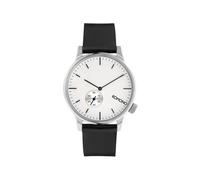 KOMONO Winston Subs Silver White Men's Japanese Quartz Analogue Watch with Leather Strap