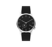 KOMONO Winston Subs Black Silver Men's Japanese Quartz Analogue Watch with Leather Strap