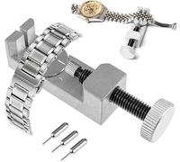 Watch Link Removal Kit Metal Watch Pin Removal Tool with 3 Extra Pins | Screw Driven Handle, Strap Resizing Shortening Device, Bracelet Chain Adjuster for Watches Repair and Accessories