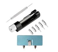 Watch Link Removal Kit, Tools to Adjust and Remove Bracelets,Pin Remover for Sizing Strap,Watch Band Adjustment Tool Kit with Extra Replacement, Black+Blue