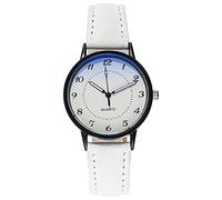 Watch Luminous Ladies Watch Quartz Watch Women's Watch 17mm Watch Strap (White, One Size)