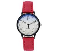 Watch Luminous Ladies Watch Quartz Watch Women's Watch Manual Wind Watch (Red, One Size)