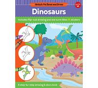 Watch Me Read and Draw: Dinosaurs: A step-by-step drawing & story book - Includes flip-out drawing pad and more than 30 stickers