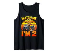 Watch Me Rolll Im 2 Monster Truck Birthday Two Tank Top