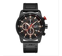 Watch Men Waterproof Chronograph Sport Military Male Clock Leather Man Wristwatch