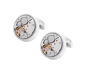 Watch Movement Steampunk Cufflinks Cuff Links Vintage Skeleton Gift