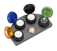 Watch Oiler Dish, 4 Dish Oil Cup Stand, Professional Amti Easy to Clean Dust Wear Resistant Watch Oil Dip Tool, Alloy Ceramic Cup Simple Use Rust Proof Watch Repairing Accessory