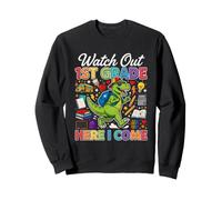Watch Out 1st Grade Here I Come Dino First Day of School Boy Sweatshirt