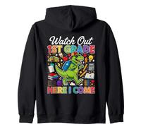 Watch Out 1st Grade Here I Come Dino First Day of School Boy Zip Hoodie