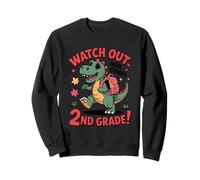 Watch Out 2nd Grade Dinosaur Back To School T Rex Sweatshirt