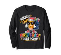 Watch Out First Grade Here I Come Pencil Back to School Boys Long Sleeve T-Shirt