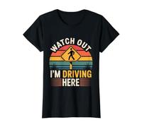 Watch Out I'm Driving Here Chaotic Driver Road - Value Graphic T-Shirt, Women, Black, S