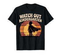 Watch Out Kindergarten Vintage Child Superhero Sunset T-Shirt