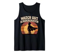 Watch Out Kindergarten Vintage Child Superhero Sunset Tank Top