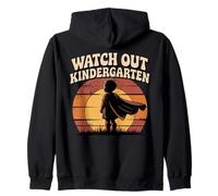 WATCH OUT KINDERGARTEN Vintage Child Superhero Sunset Zip Hoodie