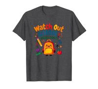Watch Out School, Here I Come! First Day Fun Backpack T-Shirt, Men, Dark Heather Grey, XXL