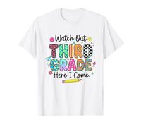 Watch Out Third Grade Here I Come First Day of 3rd Grade Kid T-Shirt