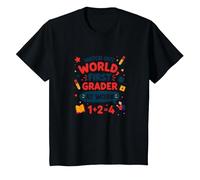 Watch Out World First Grader at Work T-Shirt, Kids, Black, 2 Years