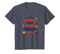 Watch Out World First Grader at Work T-Shirt, Kids, Heather Blue, 3 Years