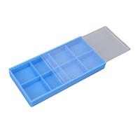 Watch Parts Organizer Plastic 8 Grids Storage Box Tool Accessories Jewelry Beads Earring Blue Transparent Sliding Lid Design Electronic Equipment Repairs