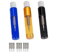 Watch Pin Removal Tool, Watch Strap Removal Tool with 12 Extra Pins, 3-Piece Watch Link Removal Kit for Adjusting Watch Bands, DIY Watch Repair Tool for Metal and Leather Straps