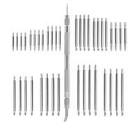 Watch Pin Removal Tools, Manual Spring Bar Tool, 41x Pins Springs Bars, Metal Wrist Bands Removal Kit 1.5x18mm for Easy Watch Strap Adjustments Enthusiasts and Repairers