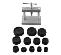 Watch Press Set with 12 Dies for Watch Back Case Closing & Repair - Metal Construction, Precise Rotary Pressure Control, Includes Cleaning Cloth