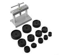 Watch Press Set with 12-Piece Die Kit for Watch Back Case Closing & Repair - Metal Construction, Pressure Control, Includes Cleaning