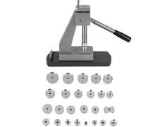 Watch Press Tool Kit with 25 Dies, Case Back Opener, Crystal Laminator for Opening/Closing Backs, Battery Replacement for 0.63''-1.73'' Watches