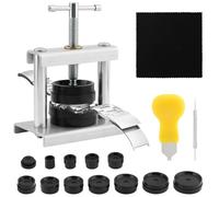 Watch Press Tool Set, Watch Battery Replacement Tool Kit, Watch Back Case Closer for Closing the Watch Cover for Watch Repair Kits with 16 to 50mm Circular Dials(silver)