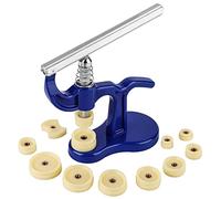 Watch Repair Tool Kit - 13pcs Watch Press Set with 12 Dies (18mm-50mm) - Watch Battery Replacement Kit & Case Back Closer for All Watch Sizes
