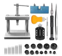 Watch Repair Tool Set 38 Pieces Watch Battery Change Precision Screwdriver Spring Bar Cutter Magnifying Glass Case Opener Watch Press Tweezers Spring Bars for Automatic Watches & Quartz Watches