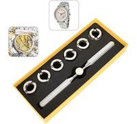 Watch Repair Tools Kits,Watch Back Case Cover Opener Remover Wrench Dies Repairer Tool Set for Rolex Oyster