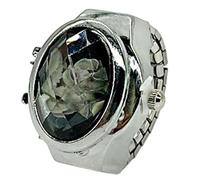 Watch Rings for Women Finger Creative Elegant Adjustable | Novelty Bling Watches Unisex Fashion Jewelry Daily Wear Work Office Party Travel Outdoor Holiday Vacation Weekend Cocktail