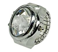 Watch Rings for Women Finger Creative Elegant Adjustable Size | Novelty Bling Watches Unisex Fashion Jewelry Daily Wear Work Office Party Travel Outdoor Holiday Vacation Weekend Cocktail