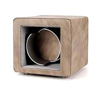 Watch Shaker Watch Winders - Mini Single Watch Winding Box Retro Leather Watch Shaker Mechanical Watch Silent Swing Device Dual-Power with Led Light Watch Storage Case