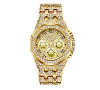 Watch Stainless Unisex Watches Quartz Strap Women's Watch Easy Reader (Gold, One Size)