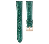 Watch strap, 16 mm (0.63") width, Leather with stitching, Green