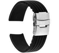 Watch Strap 17mm 18mm 19mm 20mm 21mm 22mm 23mm 24mm Universal Silicone Rubber Watchband Stainless Steel Buckle Watch Band Resin Strap
